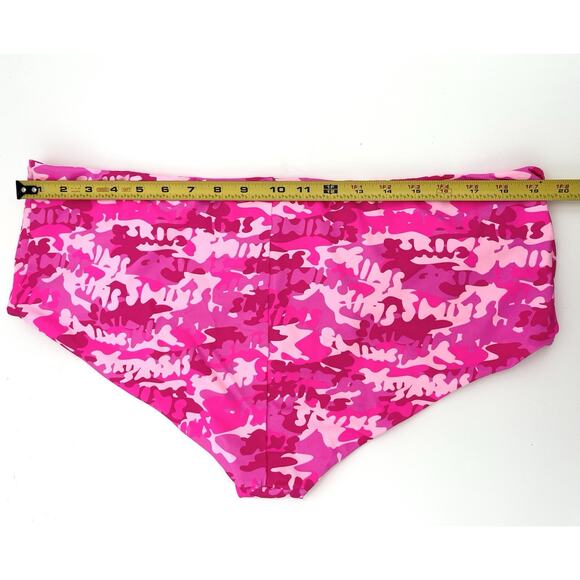 NWT SKIMS 3X Recycled Swim Hipster Bikini Bottom Hot Pink Camo Logo BRAND NEW - Picture 11 of 12